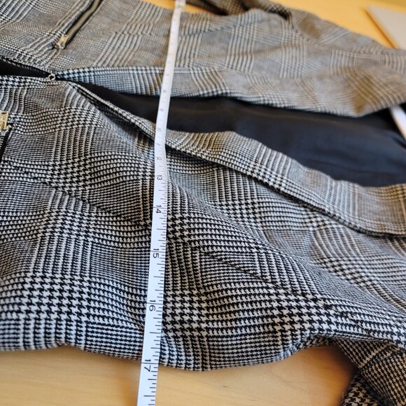 Topshop - Houndstooth Blazer with Metal Zipper Detail - Size 4 - Picture 7 of 7